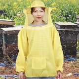 Maxbell Beekeeping Suit with Hood for Men Women Protection Breathable Beekeeper Suit Yellow