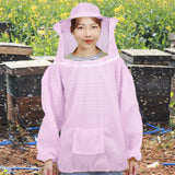 Maxbell Beekeeping Suit with Hood for Men Women Protection Breathable Beekeeper Suit Pink