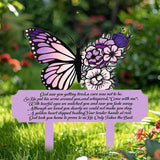 Maxbell Memorial Grave Marker Graveside Memorial Plaque Sign for Lawn Patio Festival Purple