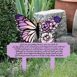 Maxbell Memorial Grave Marker Graveside Memorial Plaque Sign for Lawn Patio Festival Purple