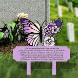 Maxbell Memorial Grave Marker Graveside Memorial Plaque Sign for Lawn Patio Festival Purple