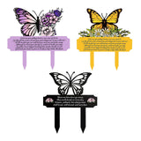 Maxbell Memorial Grave Marker Graveside Memorial Plaque Sign for Lawn Patio Festival Purple