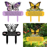 Maxbell Memorial Grave Marker Graveside Memorial Plaque Sign for Lawn Patio Festival Purple