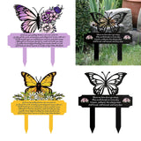 Maxbell Memorial Grave Marker Graveside Memorial Plaque Sign for Lawn Patio Festival Purple