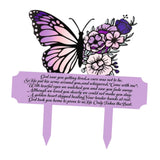 Maxbell Memorial Grave Marker Graveside Memorial Plaque Sign for Lawn Patio Festival Purple