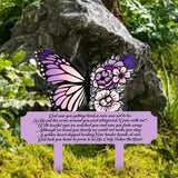 Maxbell Memorial Grave Marker Graveside Memorial Plaque Sign for Lawn Patio Festival Purple