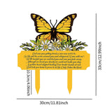 Maxbell Memorial Grave Marker Graveside Memorial Plaque Sign for Lawn Patio Festival Yellow