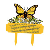 Maxbell Memorial Grave Marker Graveside Memorial Plaque Sign for Lawn Patio Festival Yellow