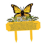 Maxbell Memorial Grave Marker Graveside Memorial Plaque Sign for Lawn Patio Festival Yellow