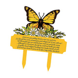 Maxbell Memorial Grave Marker Graveside Memorial Plaque Sign for Lawn Patio Festival Yellow