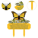 Maxbell Memorial Grave Marker Graveside Memorial Plaque Sign for Lawn Patio Festival Yellow