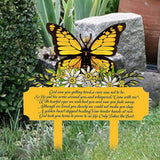 Maxbell Memorial Grave Marker Graveside Memorial Plaque Sign for Lawn Patio Festival Yellow