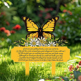 Maxbell Memorial Grave Marker Graveside Memorial Plaque Sign for Lawn Patio Festival Yellow