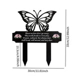 Maxbell Memorial Grave Marker Graveside Memorial Plaque Sign for Lawn Patio Festival Black