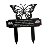 Maxbell Memorial Grave Marker Graveside Memorial Plaque Sign for Lawn Patio Festival Black