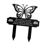 Maxbell Memorial Grave Marker Graveside Memorial Plaque Sign for Lawn Patio Festival Black