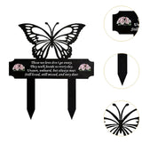 Maxbell Memorial Grave Marker Graveside Memorial Plaque Sign for Lawn Patio Festival Black