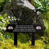 Maxbell Memorial Grave Marker Graveside Memorial Plaque Sign for Lawn Patio Festival Black