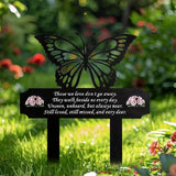 Maxbell Memorial Grave Marker Graveside Memorial Plaque Sign for Lawn Patio Festival Black