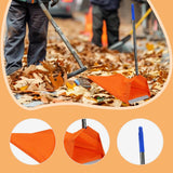 Maxbell Dustpan Type Leaf Bag Windproof Dustpan for Household Commercial Lawn Debris Blue Grip