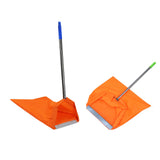 Maxbell Dustpan Type Leaf Bag Windproof Dustpan for Household Commercial Lawn Debris Blue Grip