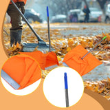 Maxbell Dustpan Type Leaf Bag Windproof Dustpan for Household Commercial Lawn Debris Blue Grip