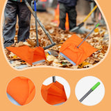 Maxbell Dustpan Type Leaf Bag Windproof Dustpan for Household Commercial Lawn Debris Blue Grip