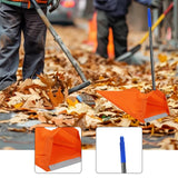 Maxbell Dustpan Type Leaf Bag Windproof Dustpan for Household Commercial Lawn Debris Blue Grip