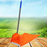 Maxbell Dustpan Type Leaf Bag Windproof Dustpan for Household Commercial Lawn Debris Blue Grip