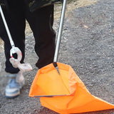 Maxbell Dustpan Type Leaf Bag Windproof Dustpan for Household Commercial Lawn Debris Blue Grip