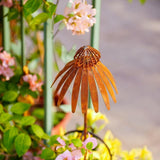 Maxbell Coneflower Stake Sturdy Iron Echinacea Yard Stake for Landscape Yard Outside