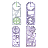 Maxbell Multifunctional Geometric Ruler Template Ruler for Teacher Writing Studying Style A