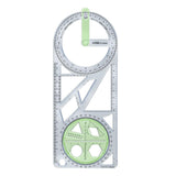 Maxbell Multifunctional Geometric Ruler Template Ruler for Teacher Writing Studying Style A