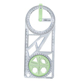 Maxbell Multifunctional Geometric Ruler Template Ruler for Teacher Writing Studying Style A