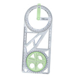 Maxbell Multifunctional Geometric Ruler Template Ruler for Teacher Writing Studying Style A