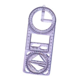 Maxbell Multifunctional Geometric Ruler Template Ruler for Teacher Writing Studying Style B