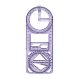 Maxbell Multifunctional Geometric Ruler Template Ruler for Teacher Writing Studying Style B