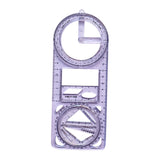 Maxbell Multifunctional Geometric Ruler Template Ruler for Teacher Writing Studying Style B