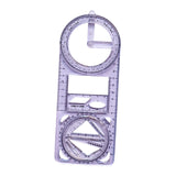Maxbell Multifunctional Geometric Ruler Template Ruler for Teacher Writing Studying Style B