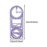 Maxbell Multifunctional Geometric Ruler Template Ruler for Teacher Writing Studying Style B