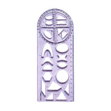 Maxbell Multifunctional Geometric Ruler Template Ruler for Teacher Writing Studying Style C