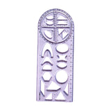 Maxbell Multifunctional Geometric Ruler Template Ruler for Teacher Writing Studying Style C