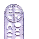 Maxbell Multifunctional Geometric Ruler Template Ruler for Teacher Writing Studying Style C