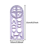Maxbell Multifunctional Geometric Ruler Template Ruler for Teacher Writing Studying Style C