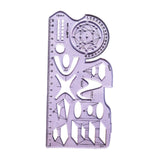 Maxbell Multifunctional Geometric Ruler Template Ruler for Teacher Writing Studying Style D