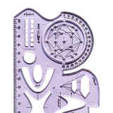 Maxbell Multifunctional Geometric Ruler Template Ruler for Teacher Writing Studying Style D