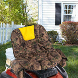 Maxbell Lawnmower Seat Cover Comfortable Lawn Cushion Cover for Yard Garden Backyard Yellow w Side Pocket