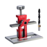 Maxbell Cabinet Door Mounting Jig Quick Aluminium Alloy for Wardrobe DIY Enthusiasts with 1 drill
