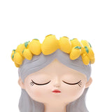 Maxbell Cute Resin Planter Gift Modern Girl Face Flower Pot for Balcony Table Garden Style A