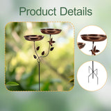 Maxbell Bird Bath Yard Ornament Weatherproof Bird Water Bowl for Yard Courtyard Lawn